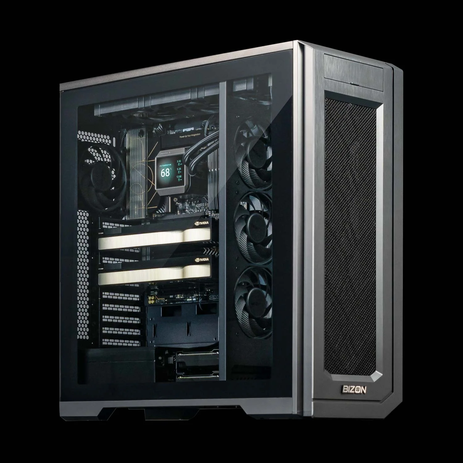 BIZON V3000 G4 Intel Core Ultra desktop workstation for single-user local LLM inference