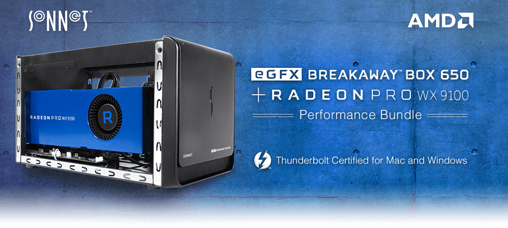 Sonnet eGFX Breakaway Box 650 + Radeon Pro WX 9100 Bundle