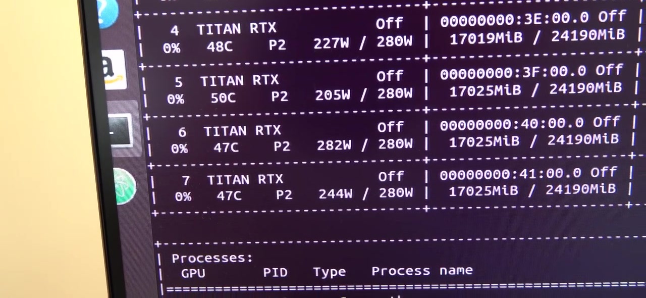 8 TITAN RTX deep learning server - liquid cooling - temperature