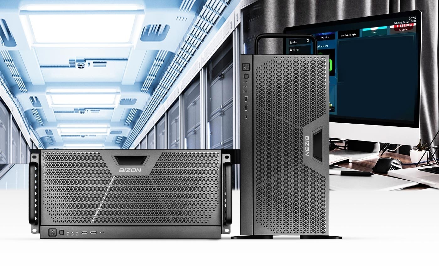 BIZON X5500 G2 – NVIDIA AI RTX 5090 4090 LLM Workstation | AMD