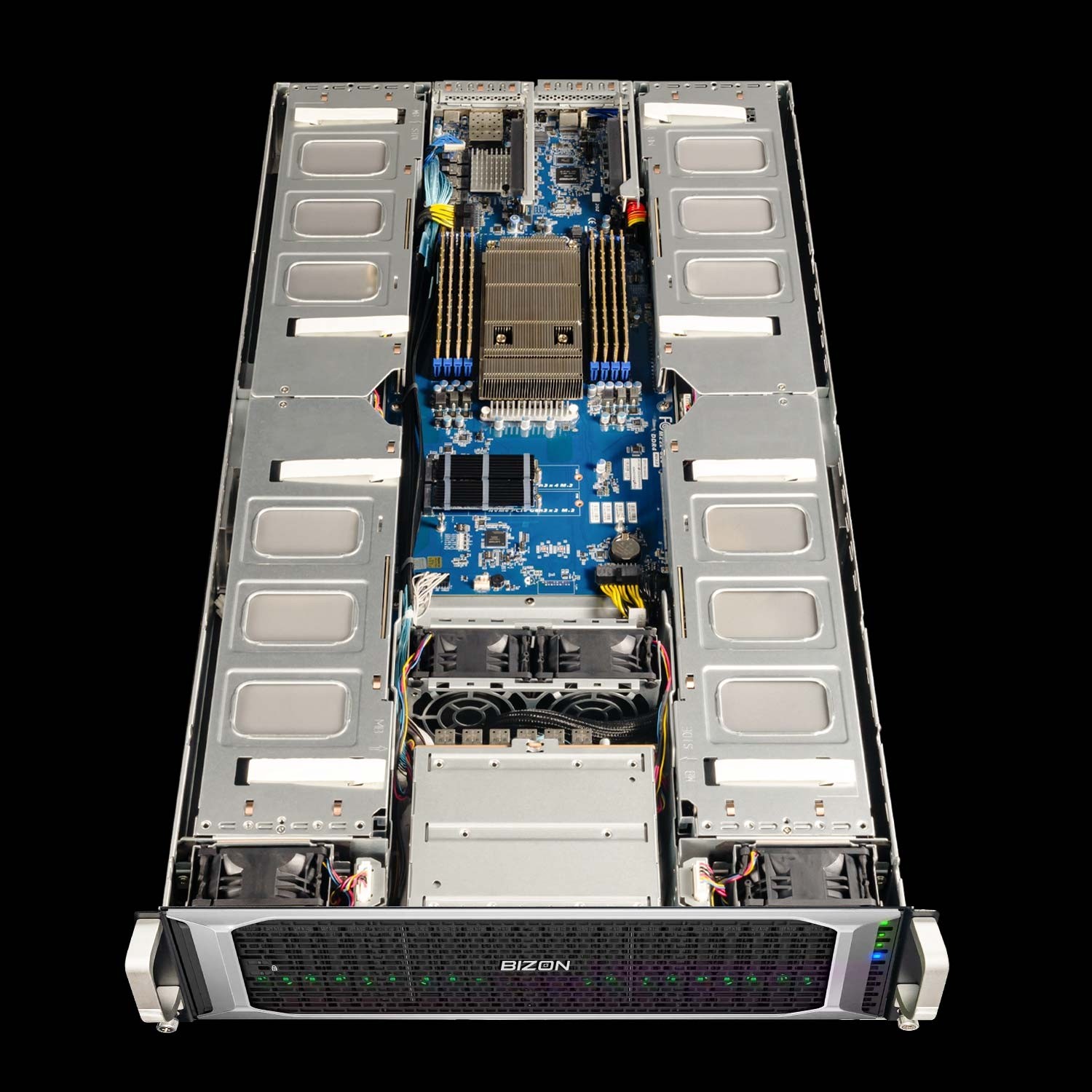 BIZON X8000 G2 AMD EPYC 7003 9004 Series CPU 2U Scientific Research and Deep Learning AI NVIDIA GPU Server Up to 8 GPU Up to 96 Cores CPU