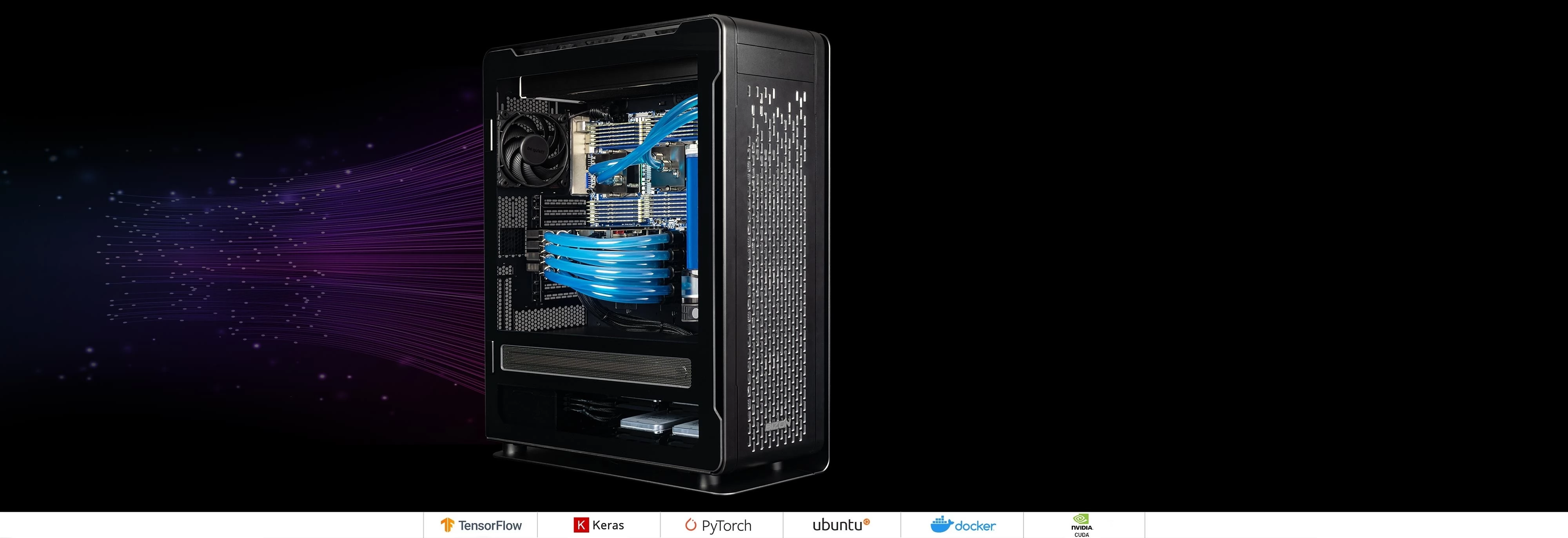 BIZON ZX6000 G2 – Water-cooled Dual AMD EPYC 7003, 9004 Workstation –  Scientific Research an Rendering PC – Up to 4 GPU, Up to 256 Cores CPU