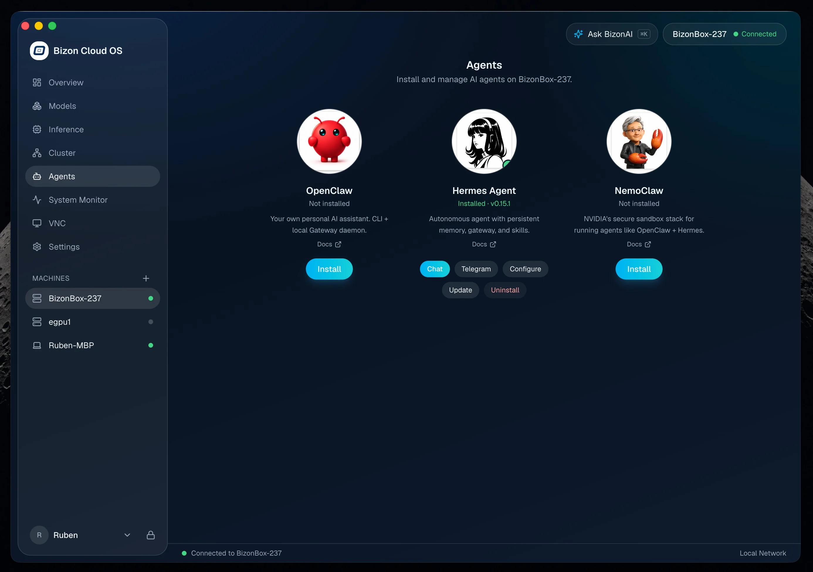 Bizon Z-Hub App AI Agents