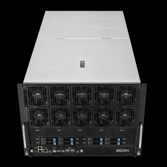 BIZON A9000 – 8 GPU AMD Instinct MI350X 288GB HBM3e AI GPU Server for Data Centers (AOM)