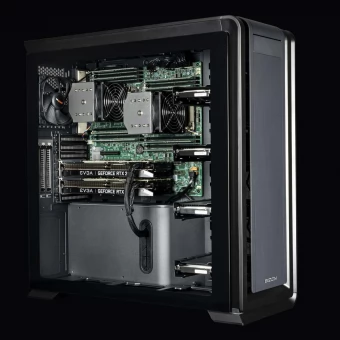 BIZON X6000 G2 – Dual AMD EPYC 7003, 9004 Series CPUs – Scientific Research an Rendering Workstation PC – Up to 3 GPU, Up to 256 Cores CPU