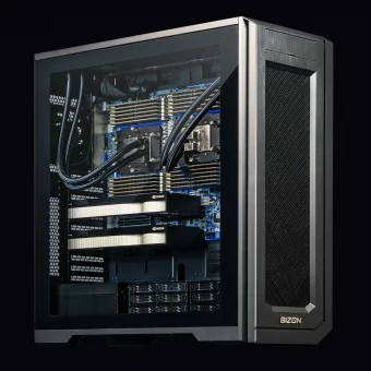 -- EOL -- BIZON V8000 G2 – Dual Intel Xeon Ice Lake CPUs – Up to 4 GPU, Up to 80 Cores CPU