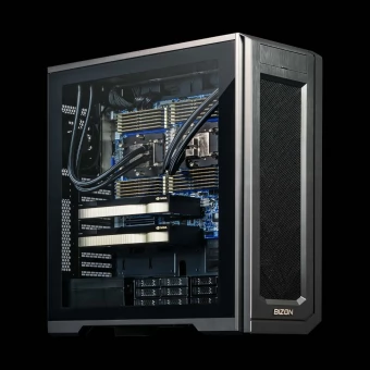 BIZON V8000 G4 – Dual Intel Xeon 6 CPUs – Quad GPU CUDA Render Workstation PC – Up to 3 GPU, Up to 288 Cores CPU